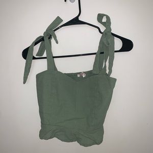 Pacsun “Lottie Moss” Tie Shoulder Crop Top